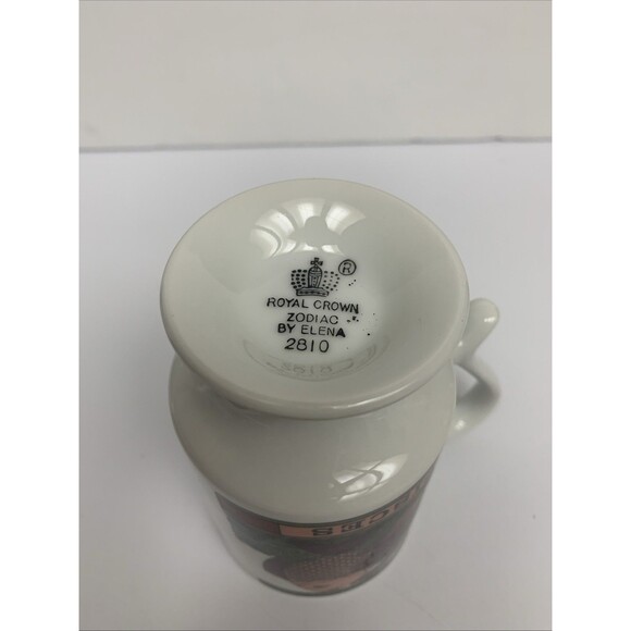 Vintage Pisces Mug By Royal Crown Zodiac By Elena 5” Tall - Picture 4 of 7